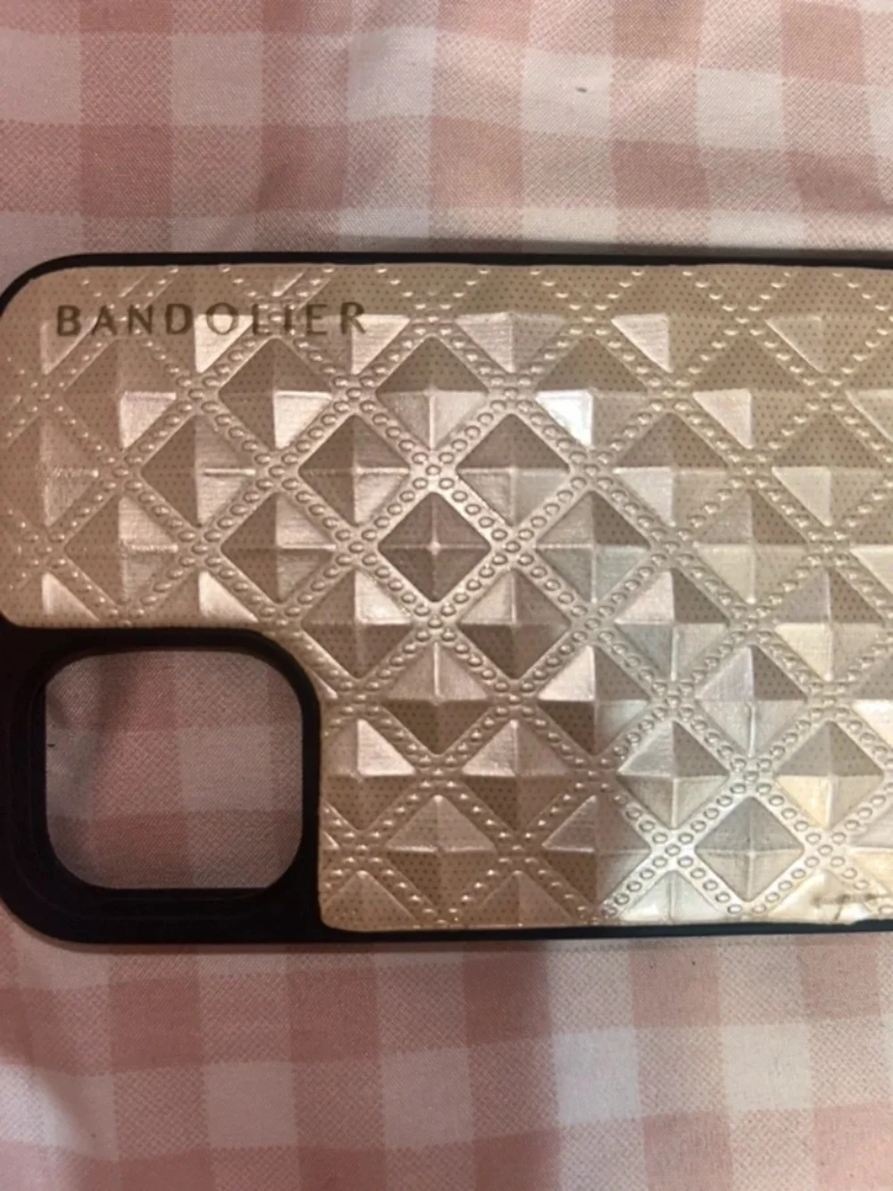 NEW RARE Bandolier Sheila Pyramid Studded Gold Crossbody Phone Case and Wallet